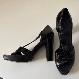 BCBGMaxAzria Black Patent Heels
